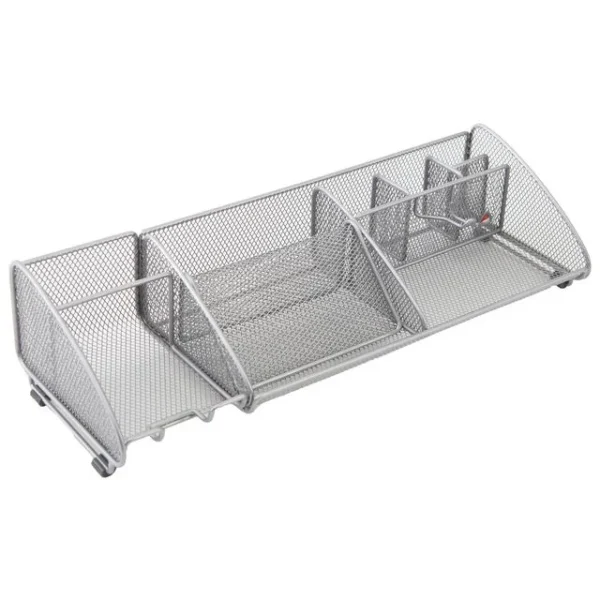 Skrivebordsorganiser ALBA 9 rom sølv