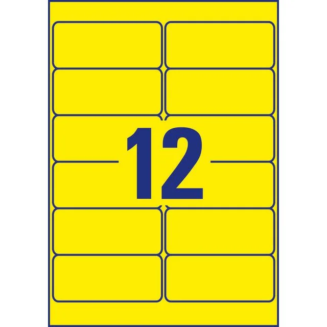 Etikett AVERY polyester 99x42 gul (240) - Bilde 4