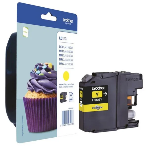 Blekk BROTHER LC123Y gul