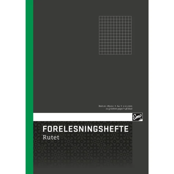 Forelesningshefte EMO A4 48bl 5x5 ruter