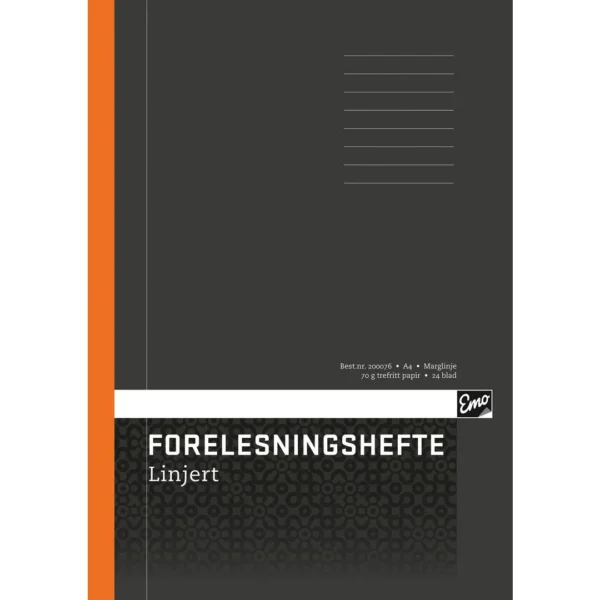 Forelesningshefte EMO A4 70g 24bl lin ma