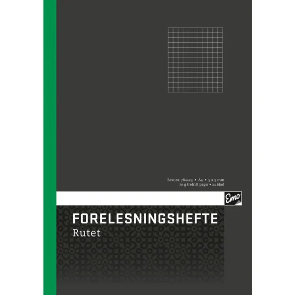 Forelesningshefte EMO A4 24bl 5x5 ruter