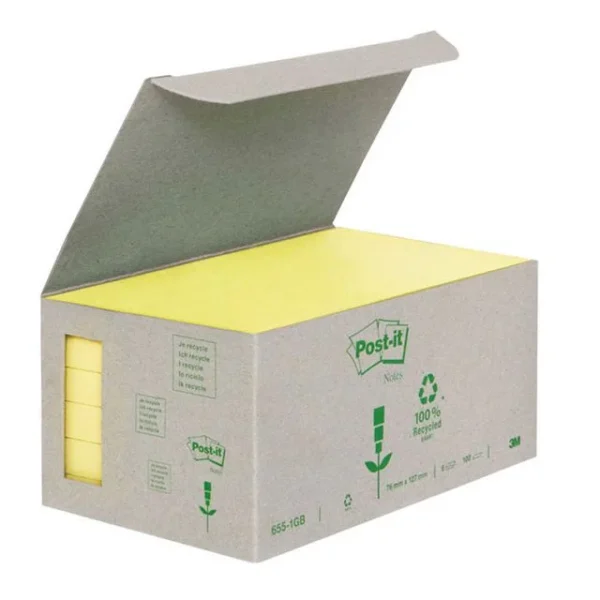 Notatblokk POST-IT 76x127 Resirk CY (6)