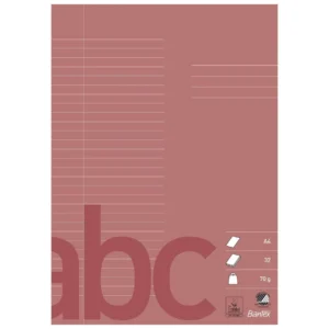 Skrivebok BANTEX A4 70g 8,5mm linje marg