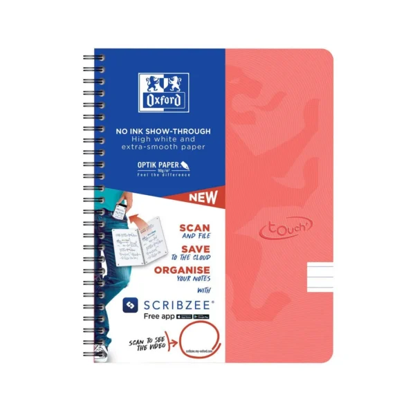 Notatbok OXFORD Touch A5+ 90g lin orange