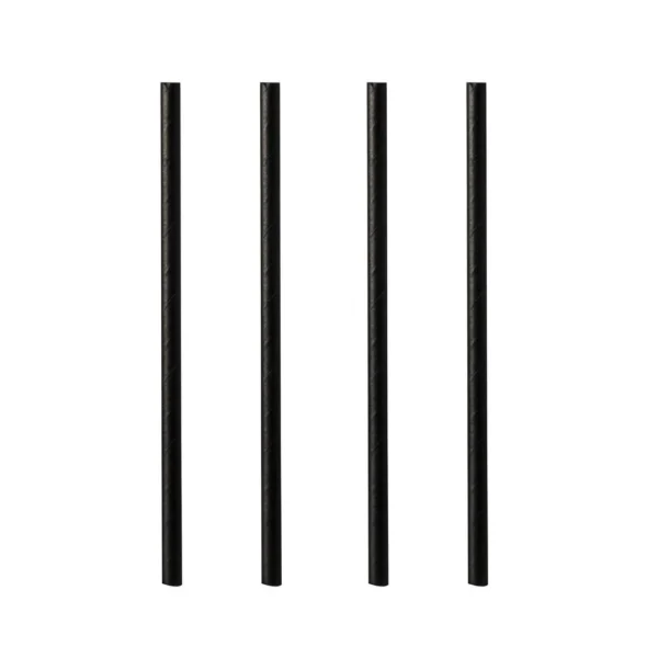 Papirsugerør PURE 0,7x15cm sort(500)