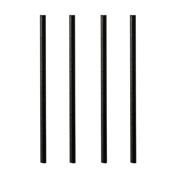 Papirsugerør PURE 0,8x21cm sort(100)