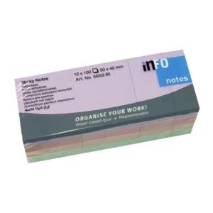 Notatblokk INFO 50x40mm pastell (12)