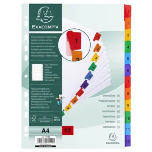 Register EXACOMPTA A4 1-12 mylar hvi/frg