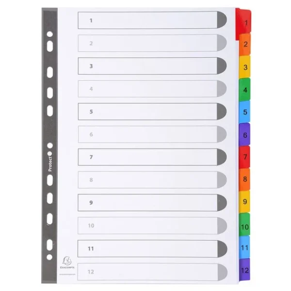 Register EXACOMPTA A4 1-12 mylar hvi/frg
