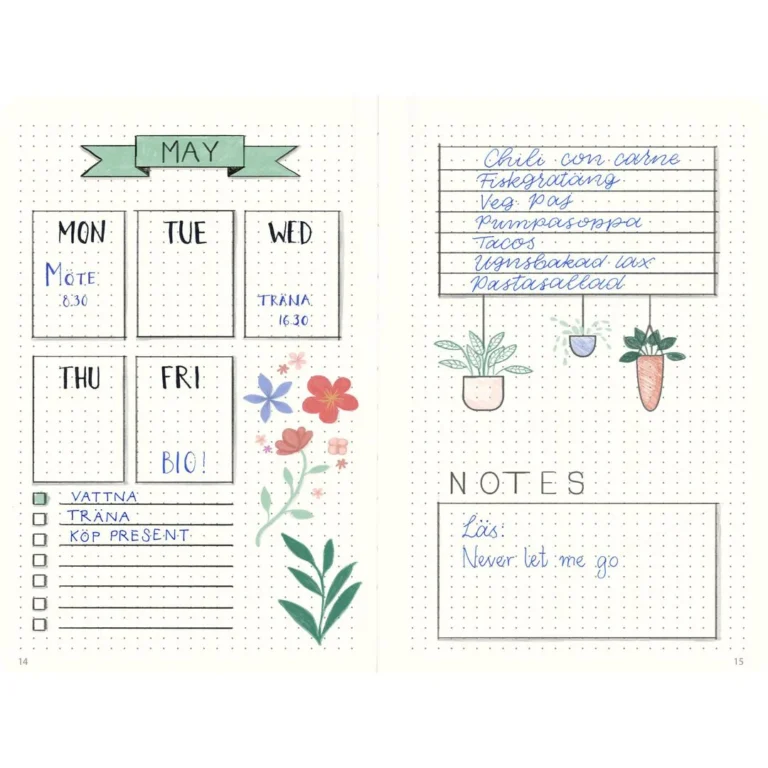 Notatbok BURDE DotNotes A5 udatert sort - Bilde 5