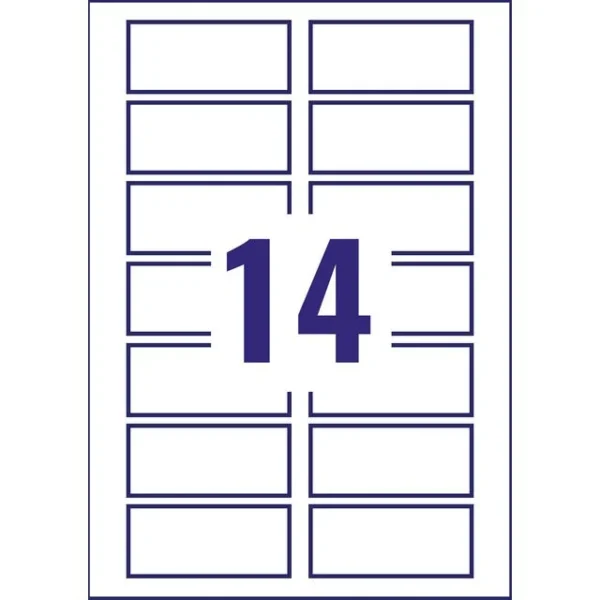 Etikett AVERY polyester 99,1x38,1 (280)