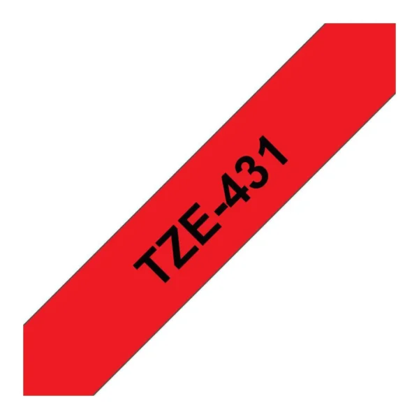 Tape BROTHER TZe-431 12mmx8m sort/rød