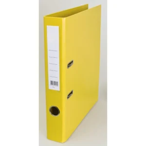 Smalordner A4 50mm m/skinne gul