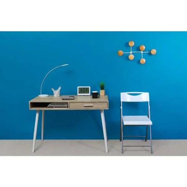 Klokke ALBA 20x20cm digital sølv