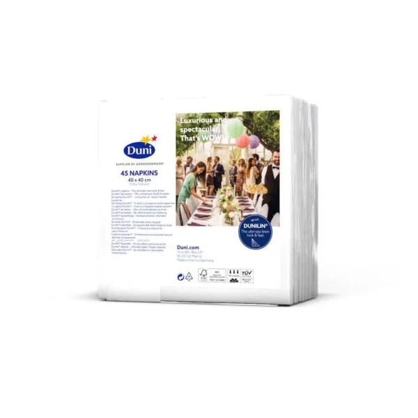 Serviett DUNILIN 40cm Hvit (45)