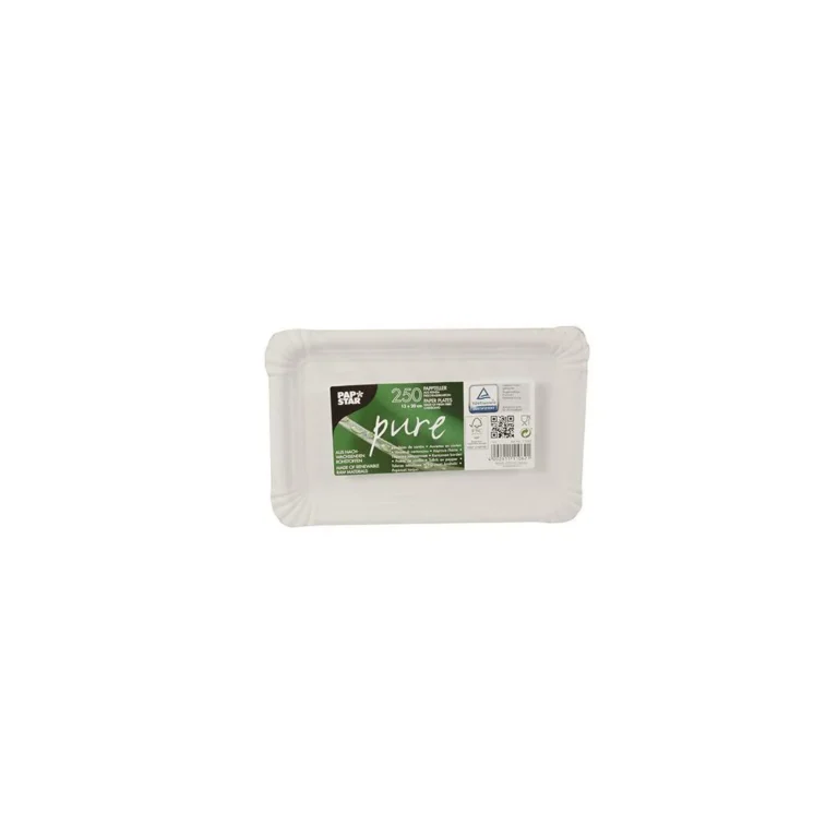 Tallerken PURE papp 13x20cm hvit (250) - Bilde 2