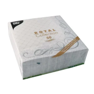 Serviett PAPSTAR RC 40cm Megan sølv (50)