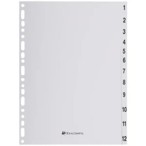 Register EXACOMPTA FOREVER A4 1-12 grå