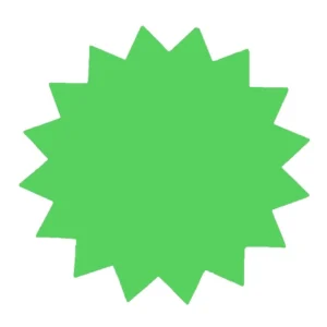 Salgsplakat stjerner 18cm/300g n.grønn20