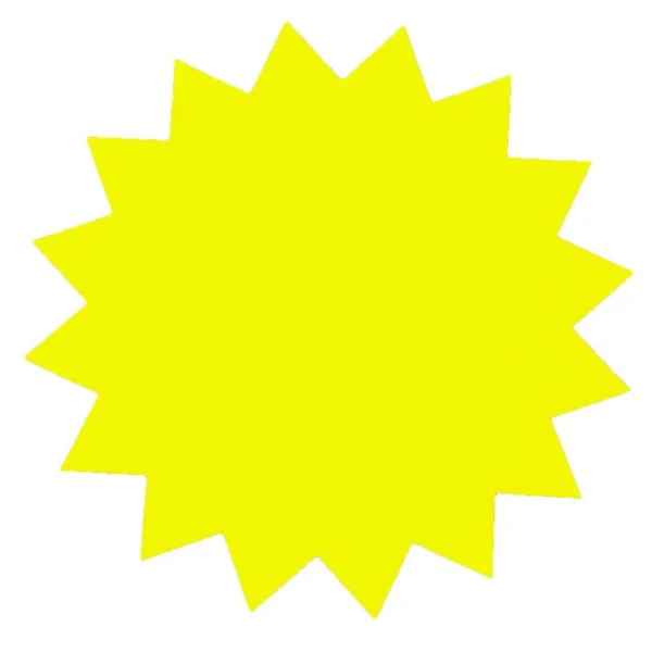 Salgsplakat stjerner 18cm/300g n.gul 20p