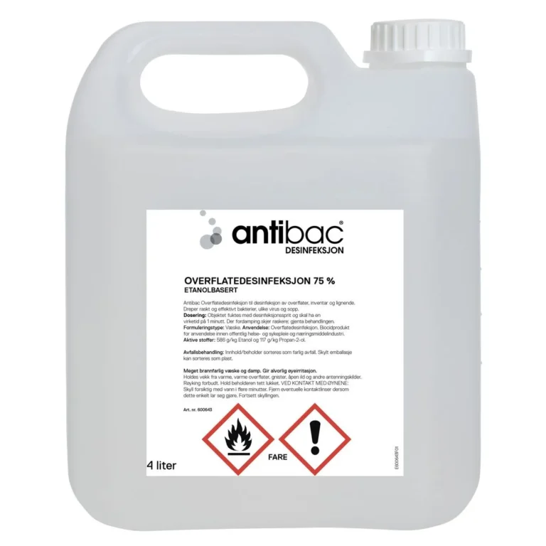Overflatedesinfeksjon ANTIBAC 75% 4L