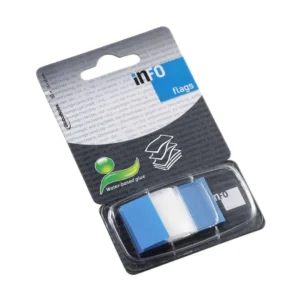 Index INFO 25x43mm blå