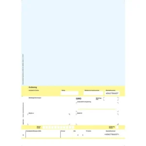 Faktura/giro A4 laser 1x blå (100)