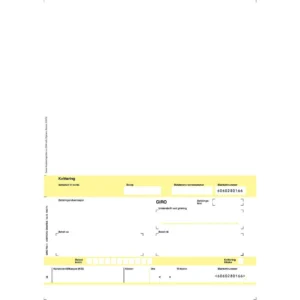 Faktura/giro A4 laser 1x hvit (2500)