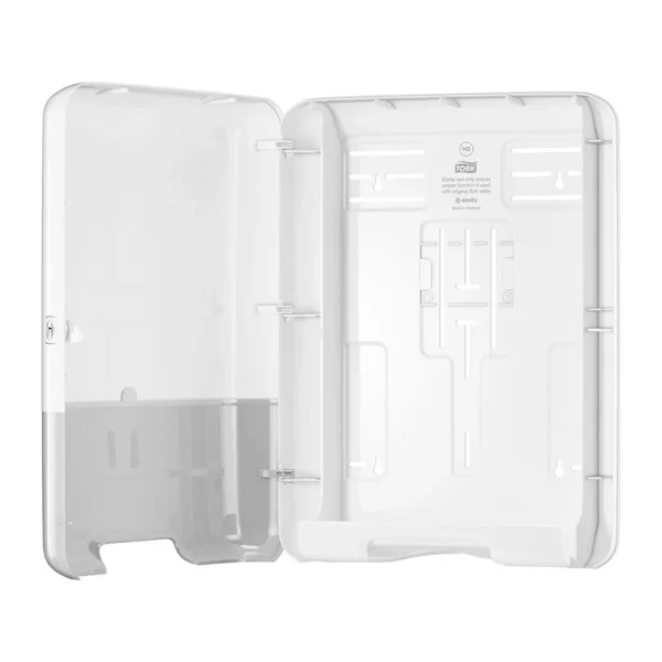 Dispenser TORK tørkeark singlef H3 hvit