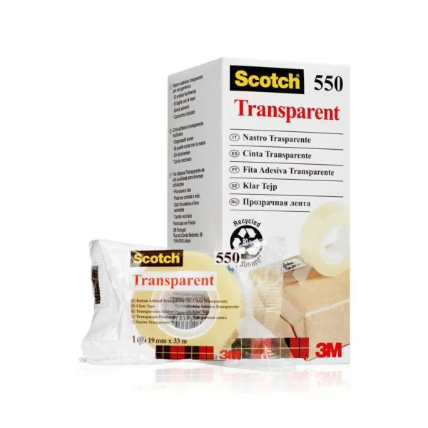 Tape SCOTCH 550 19mmx33m transparent (8)