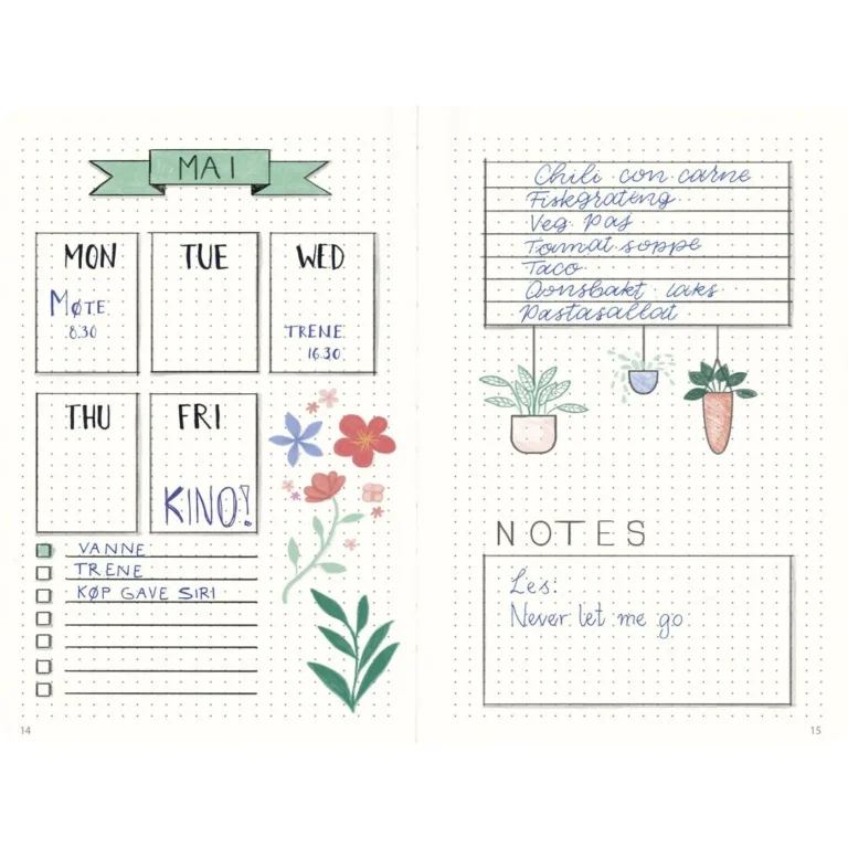 Notatbok BURDE DotNotes A5 udatert sort - Bilde 7