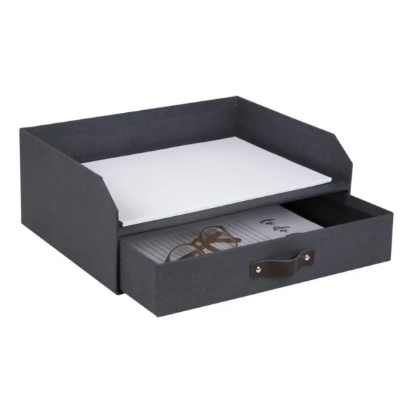 Brevkurv BIGSO Walter A4 m/skuff sort