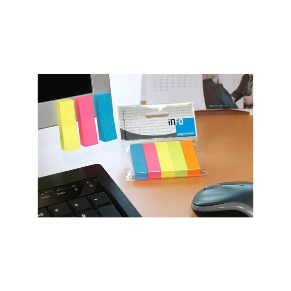 Bokmerke INFO 15x50 assortert neon (5)