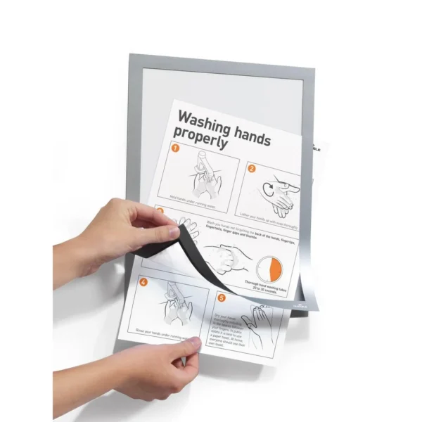 Ramme DURAFRAME A4 magnet sølv (2)