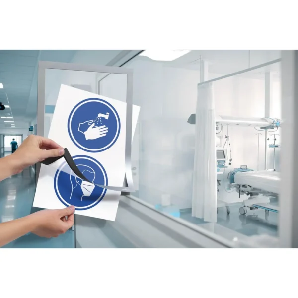 Ramme DURAFRAME A4 magnet sølv (2)