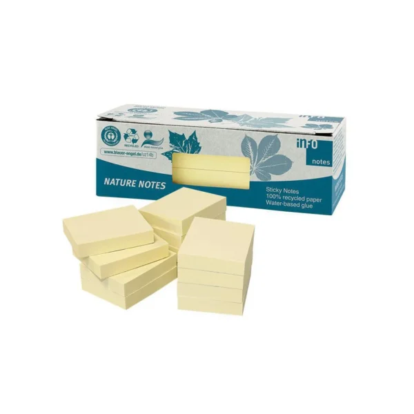 Notatblokk INFO 40x50 resirk gul (12)