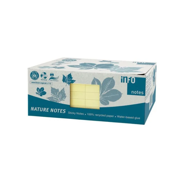 Notatblokk INFO 75x125 resirk gul (12)