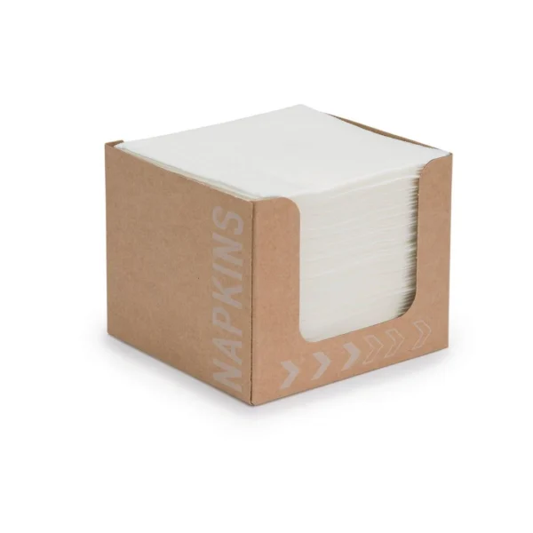 Serviett DUNISOFT 20cm hvit m/disp (50)