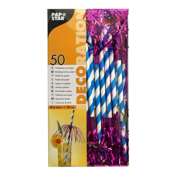 Sugerør PAPSTAR papir 20cm (50)