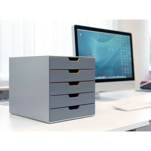 Skuffekabinett DURABLE Vc 5 skuffer grå