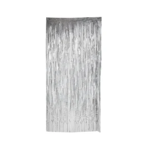 Glittergardin 92x240cm sølv