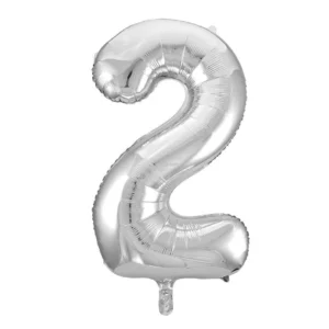 Ballong folie 86cm tall 2 sølv