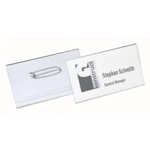 Navneskilt 40x75mm m/nål (100)