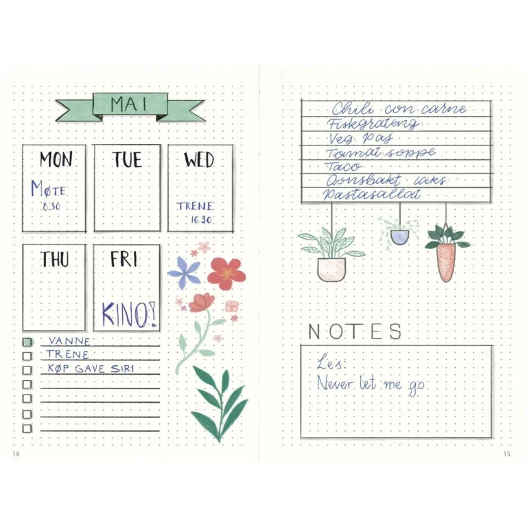 Notatbok BURDE DotNotes A5 udatert sort - Bilde 10