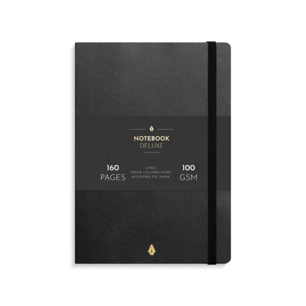 Notatbok BURDE Deluxe A5 sort