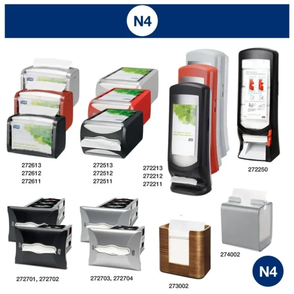 Dispenserserviett TORK N4 1L hvit (1125)