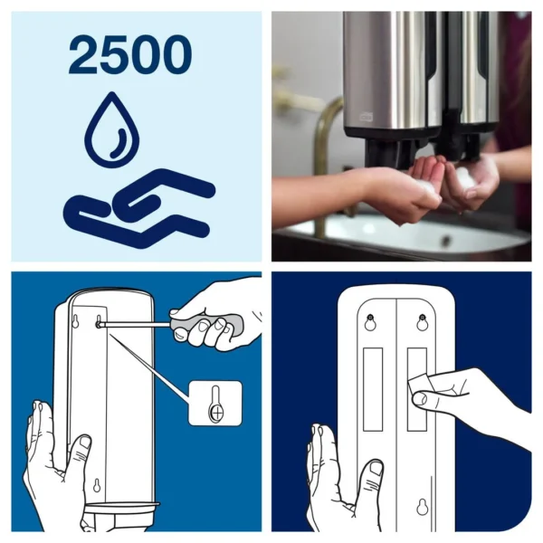 Dispenser TORK manuell skum/flyt S4 stål