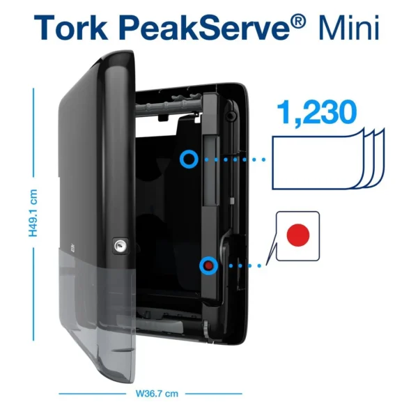 Dispenser TORK PeakServe Mini H5 sort