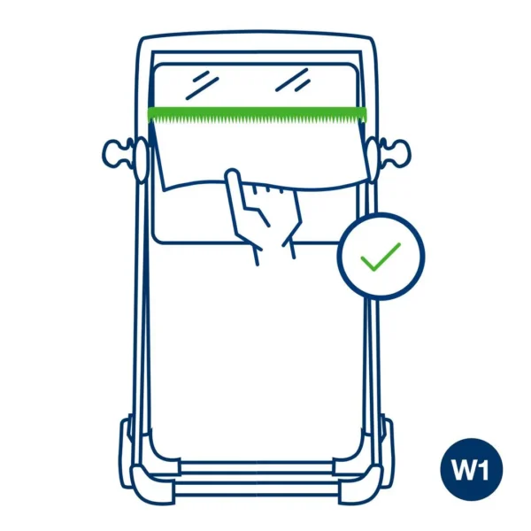 Stativ TORK gulv W1 hvit/turkis